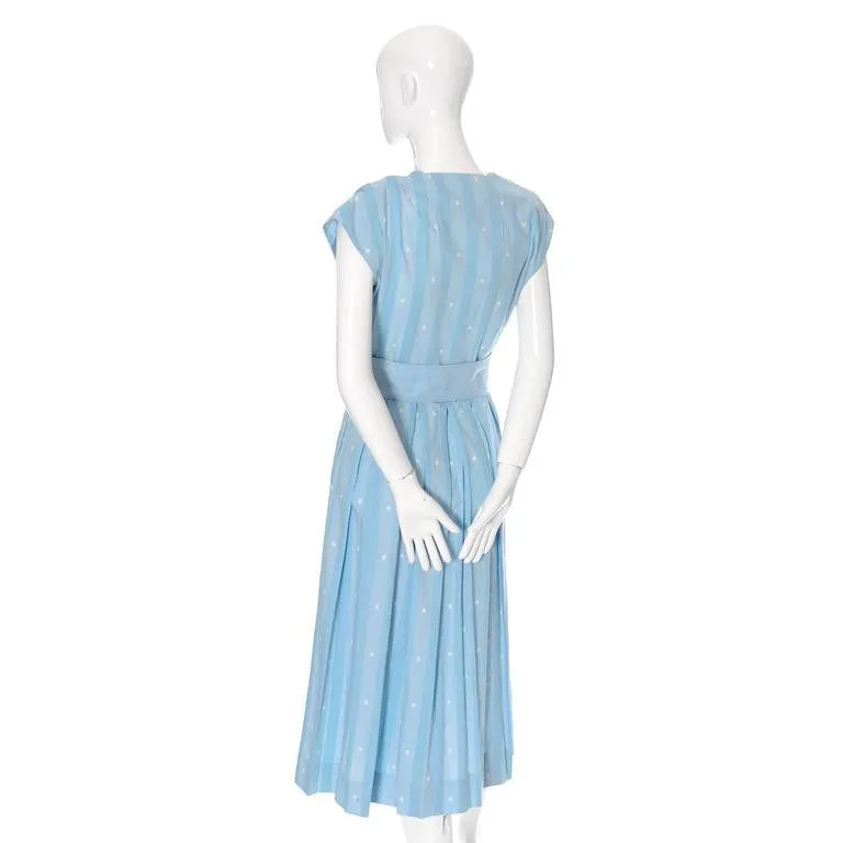 1950s Original Blue Vintage Dress Worn By Jessica Chastain Tree of Life Movie Costume