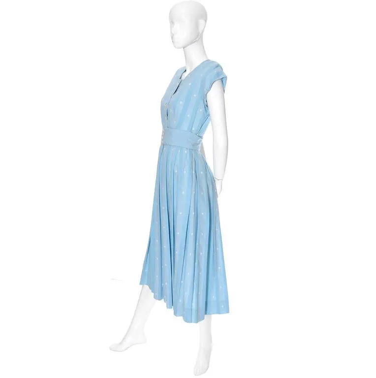 1950s Original Blue Vintage Dress Worn By Jessica Chastain Tree of Life Movie Costume