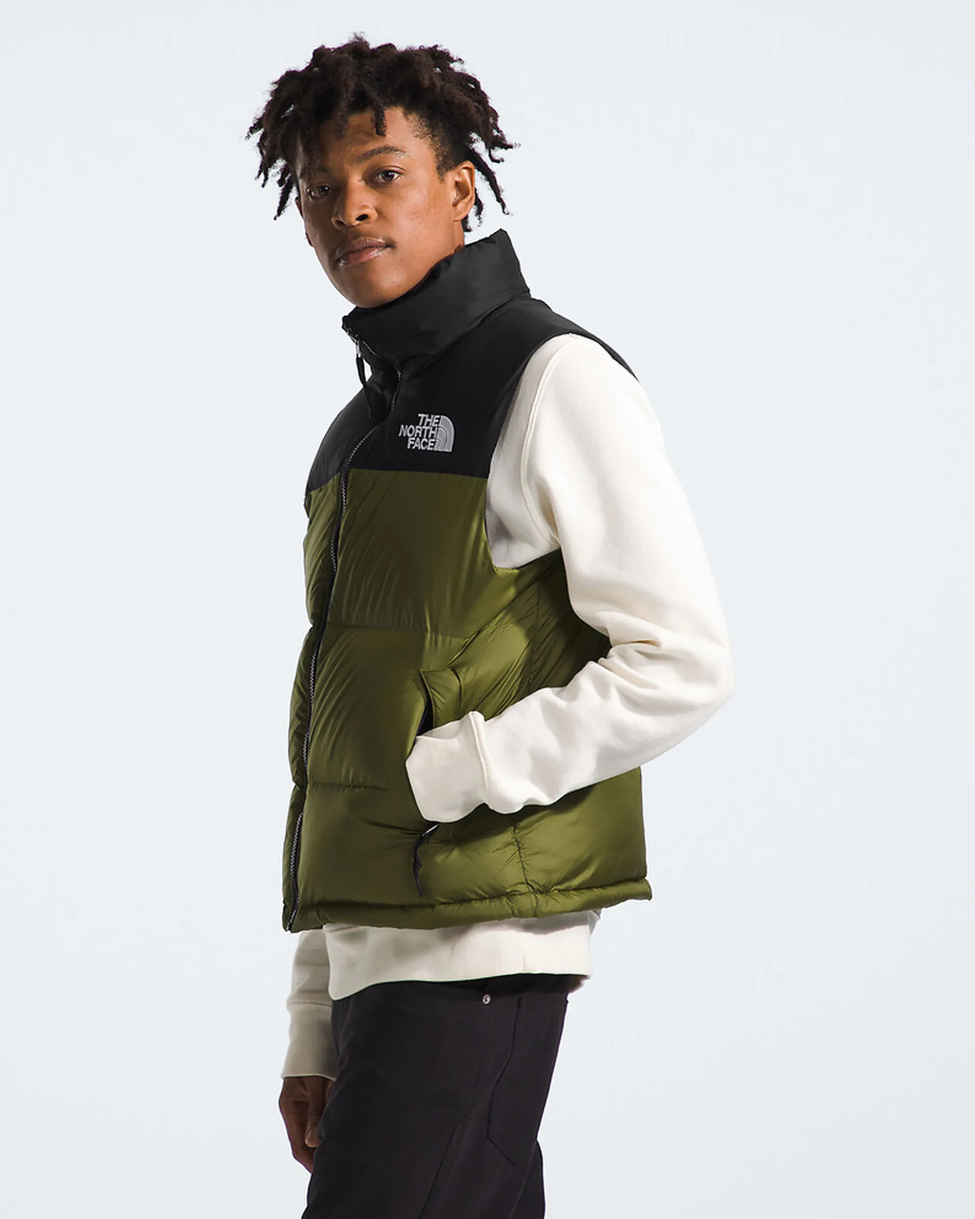 1996 Retro Nuptse Vest - Forrest Olive