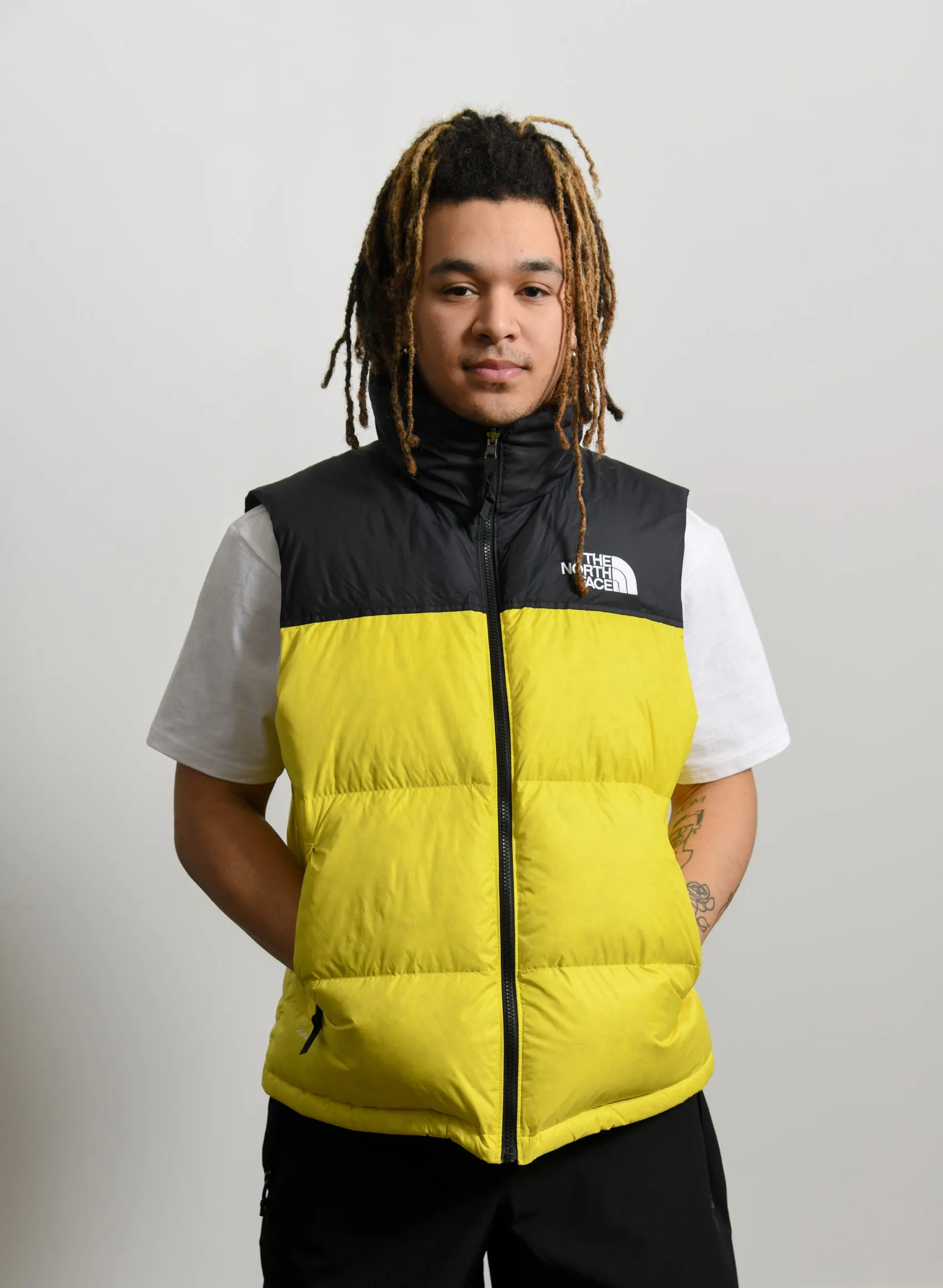1996 Retro Nuptse Vest Lemon