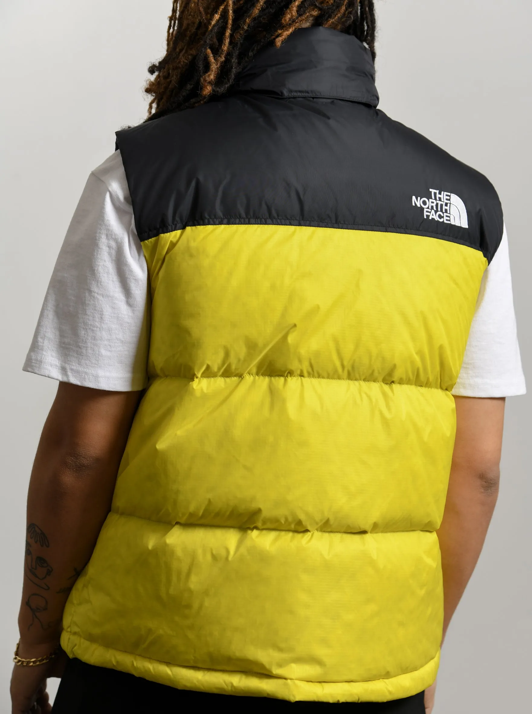 1996 Retro Nuptse Vest Lemon
