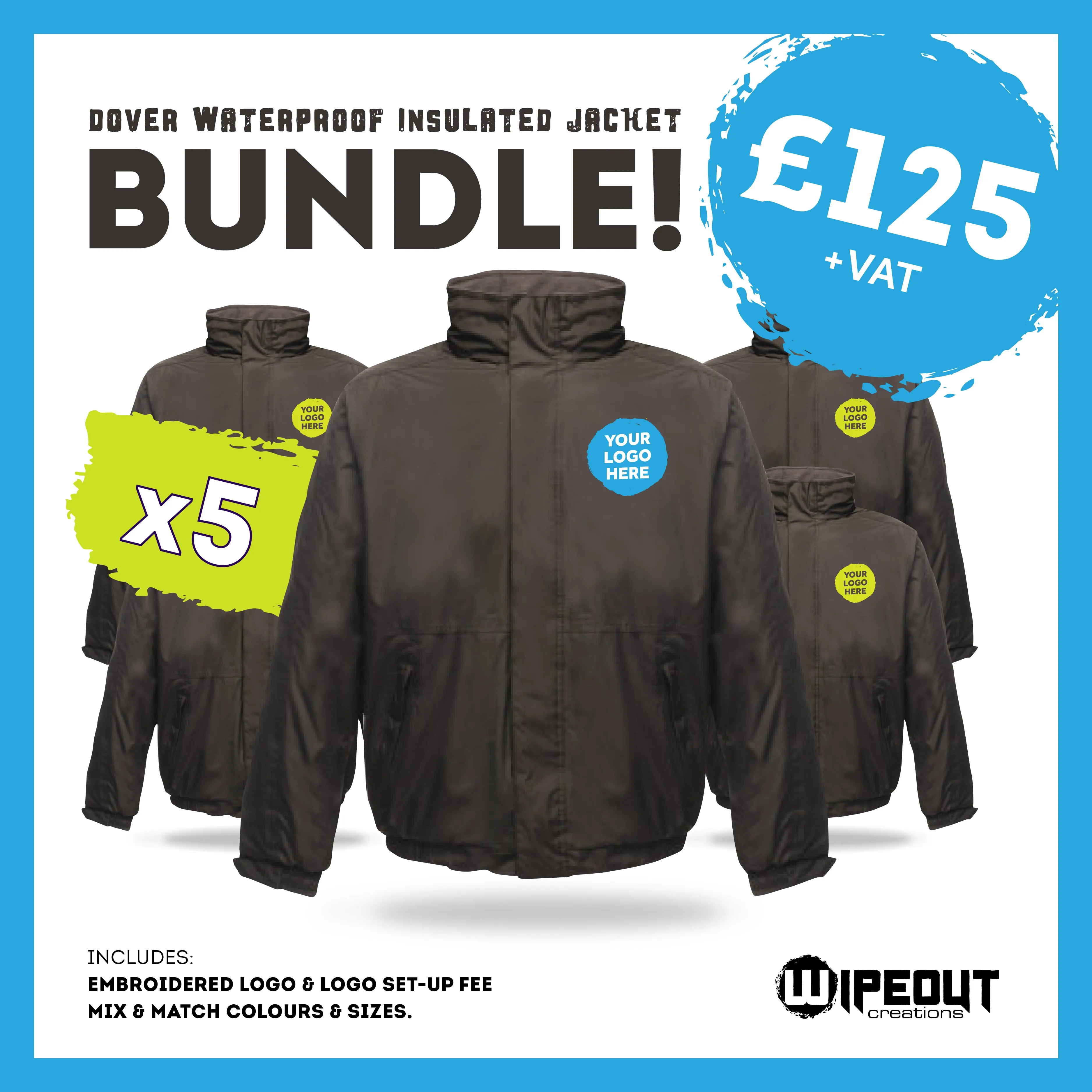 5 Regatta Dover Jackets   Free Embroidered Logo