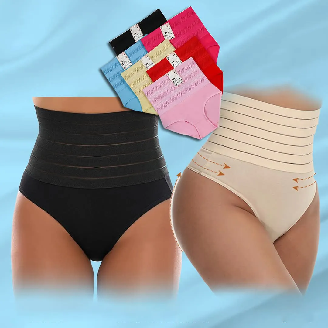6 Pcs Women's High Waist Shaping Panties Underwear SF3002