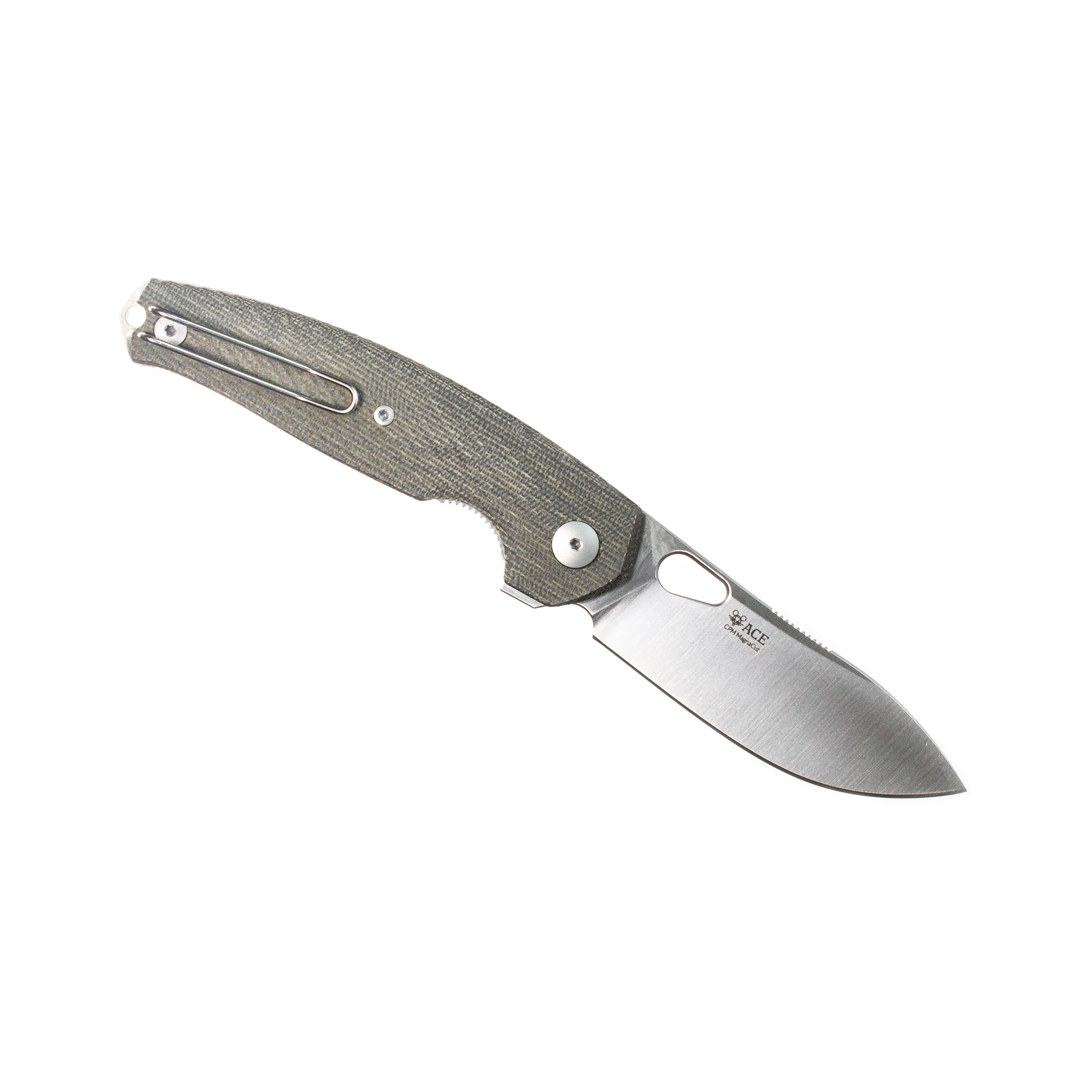 ACE Jagt - Green Canvas Micarta