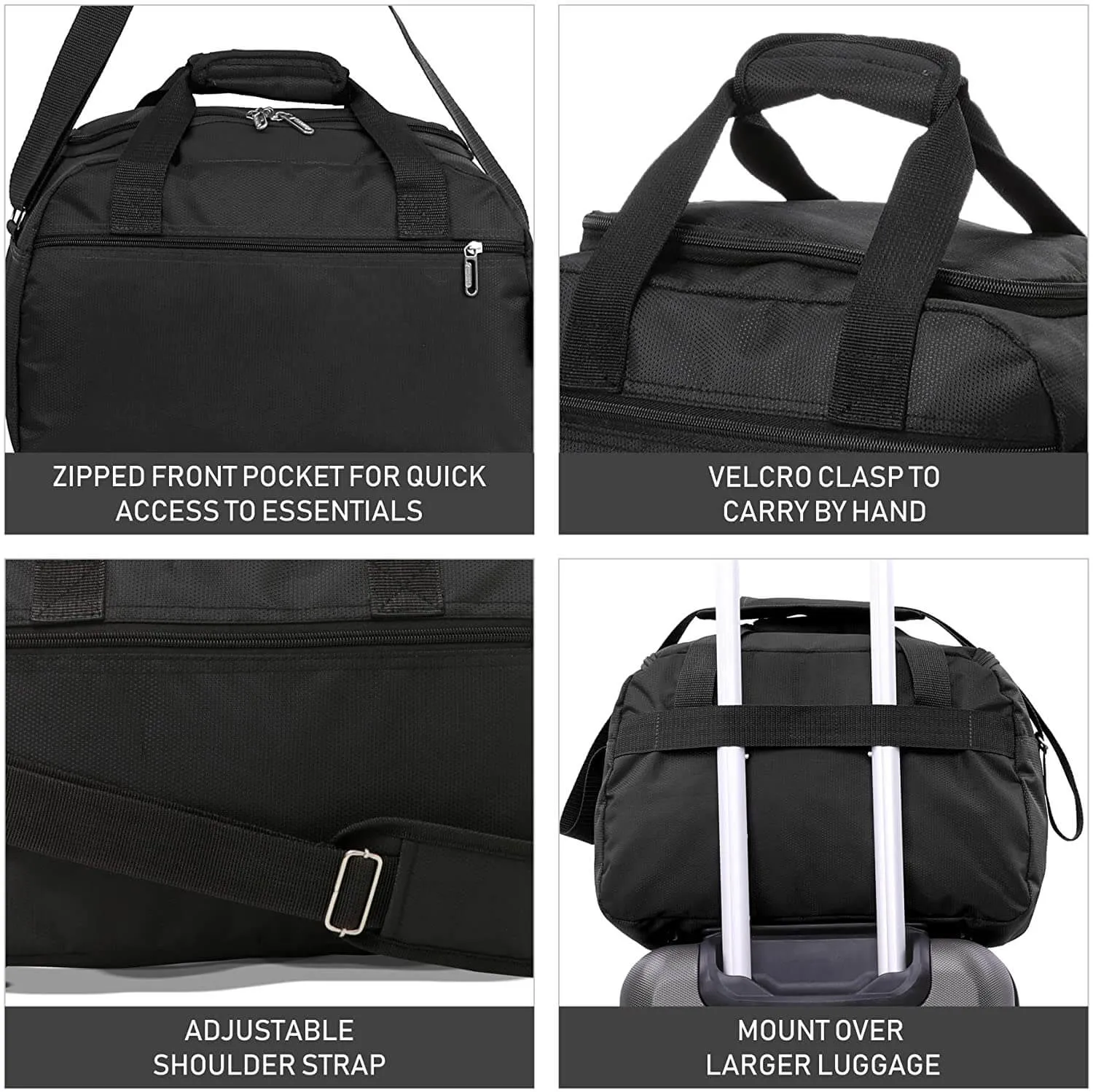 Aerolite Ryanair Maximum Cabin Bag (40x20x25cm) With 10 Years Guarantee, New and Improved 2024 Holdall Cabin Luggage Under Seat Flight Bag