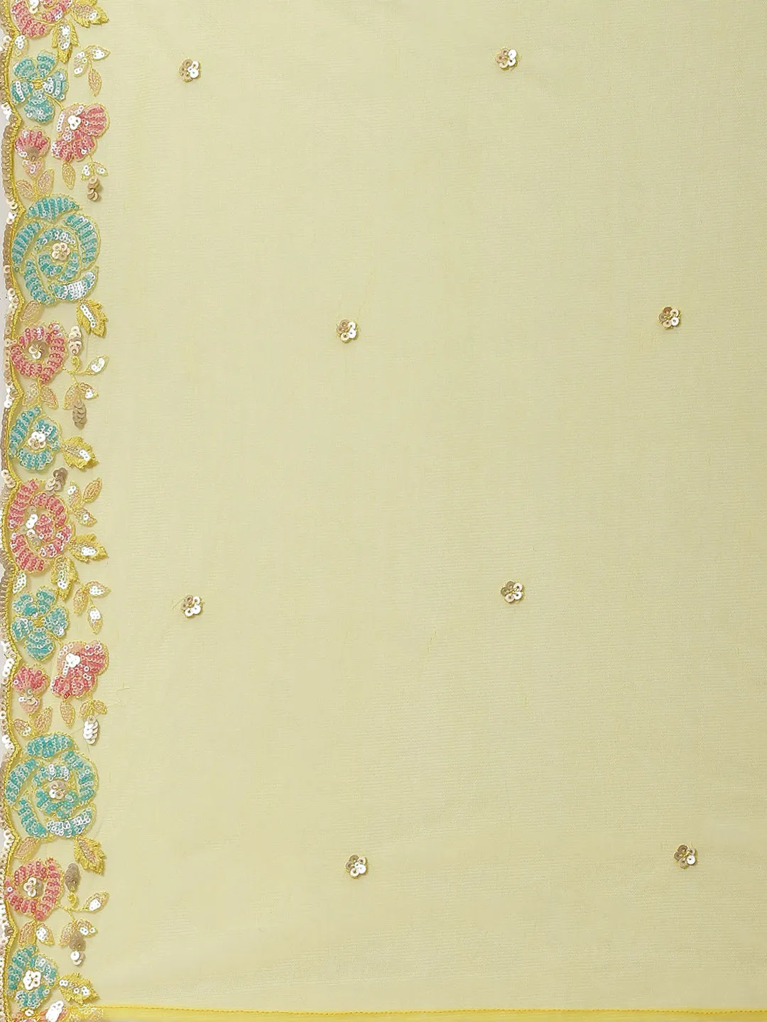 All Over Sequence Georgette Anarkali Kurta With Churidar & Dupatta