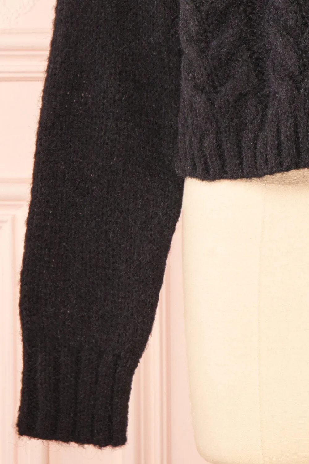 Antin Black | Knit Cardigan w/ Buttons
