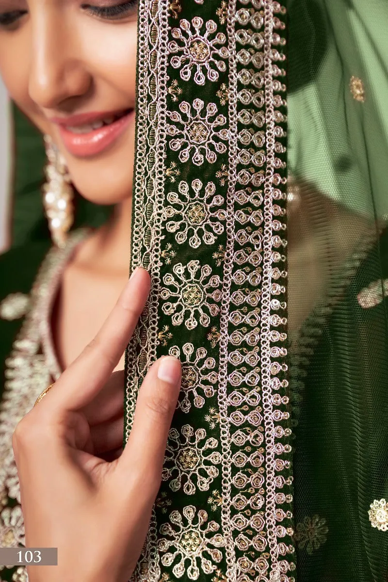 Beautiful Designer Velvet Suit Sabhyata Vol – 1