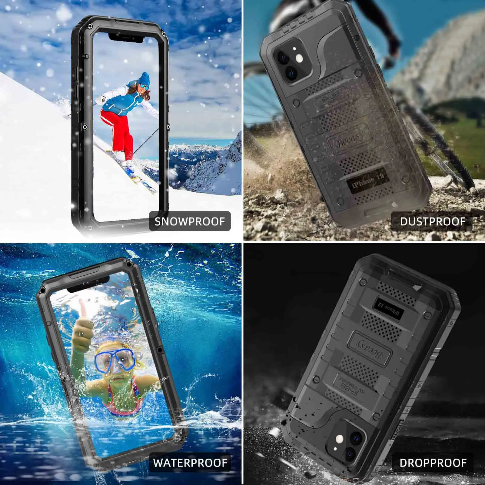 Beeasy iPhone 12 Pro Max Waterproof Case | Dropproof
