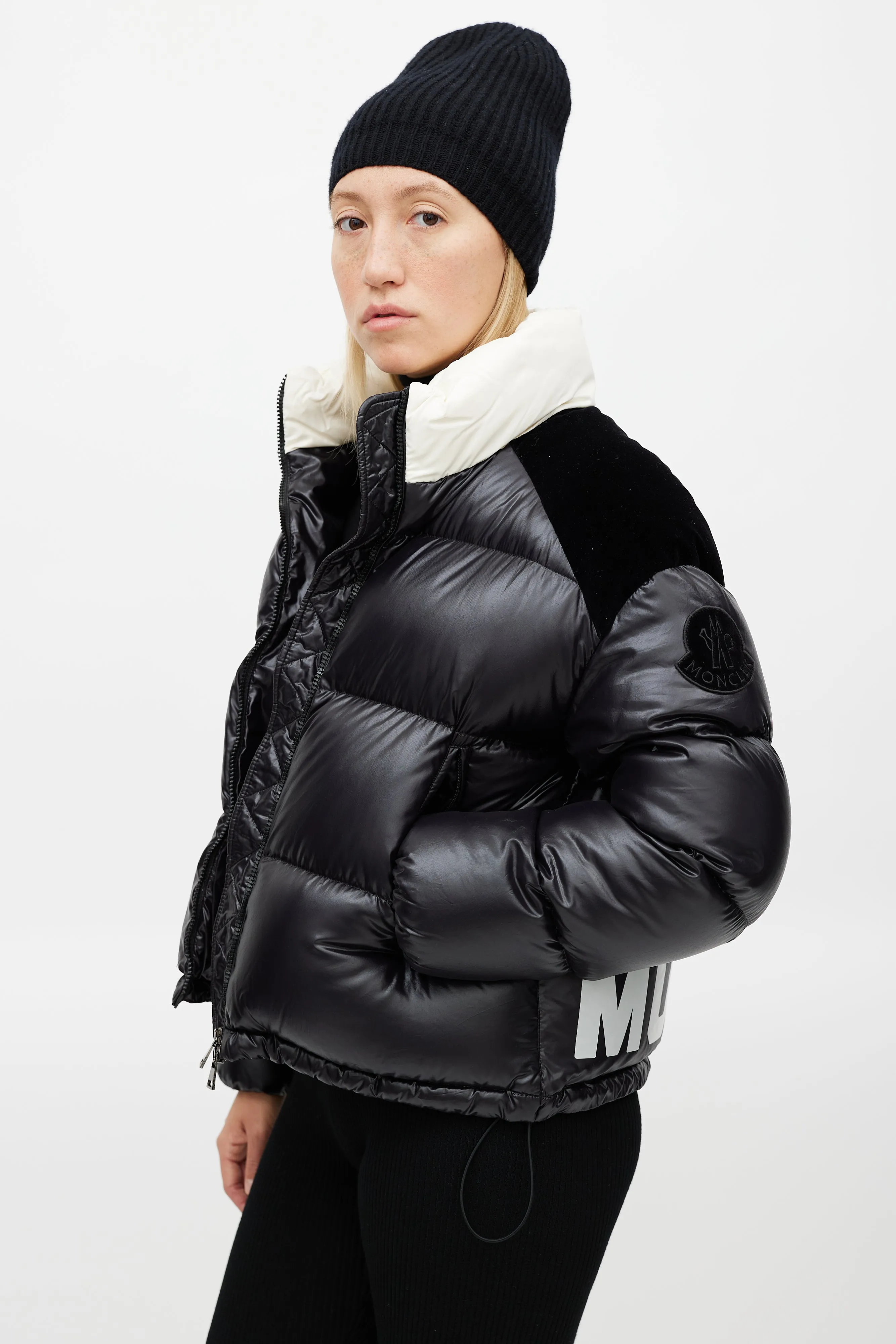 Black & Cream Chouelle Down Jacket