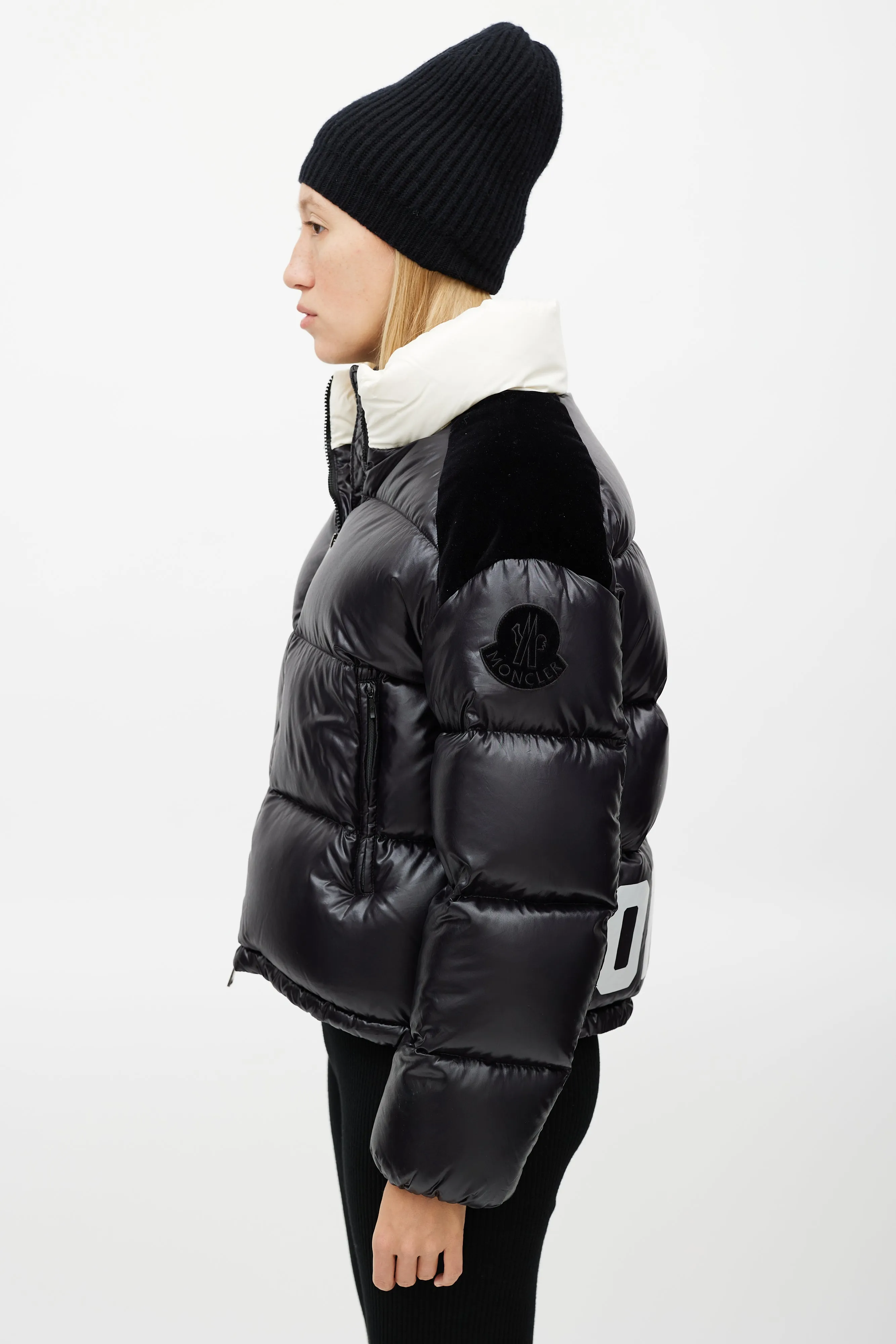 Black & Cream Chouelle Down Jacket