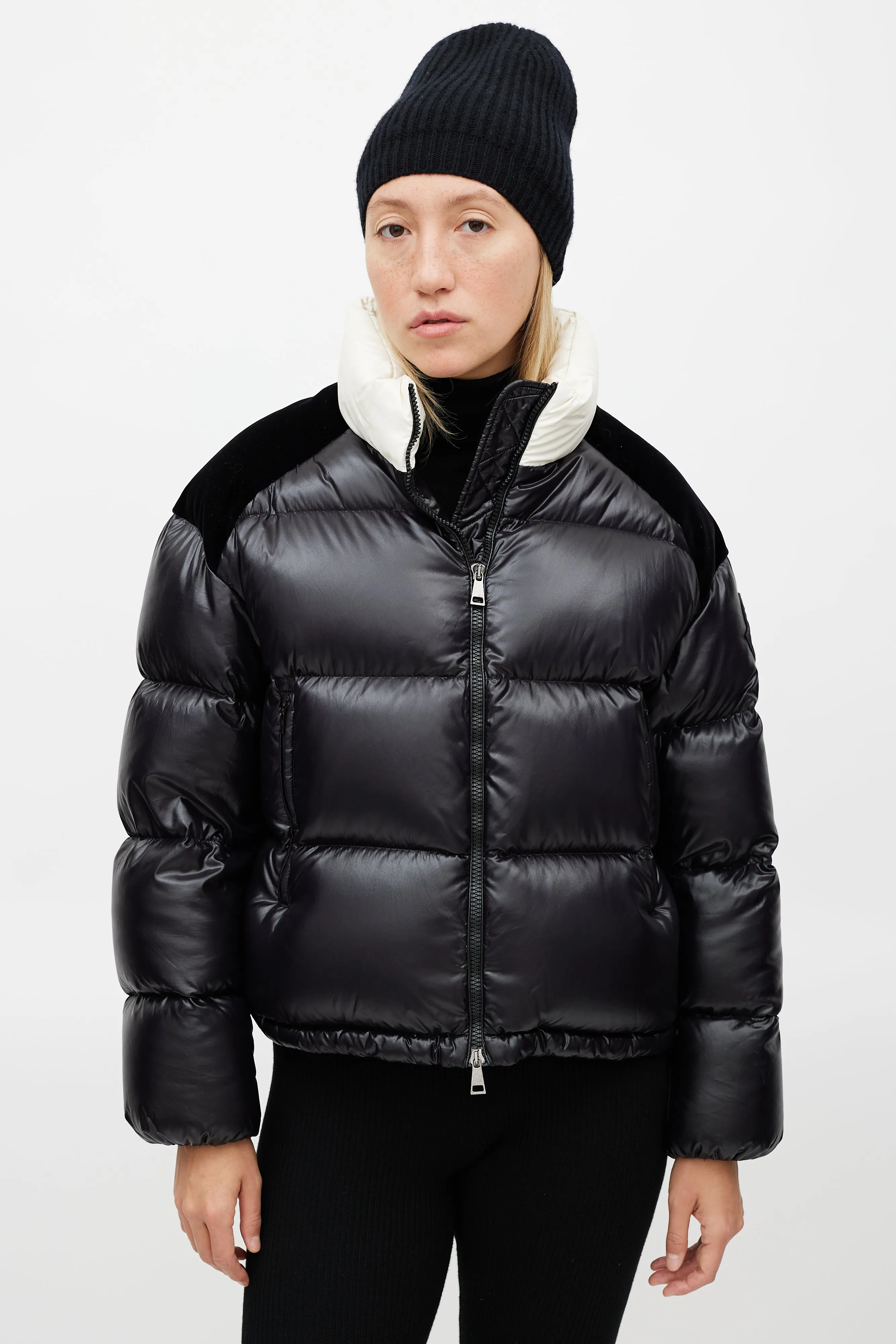 Black & Cream Chouelle Down Jacket