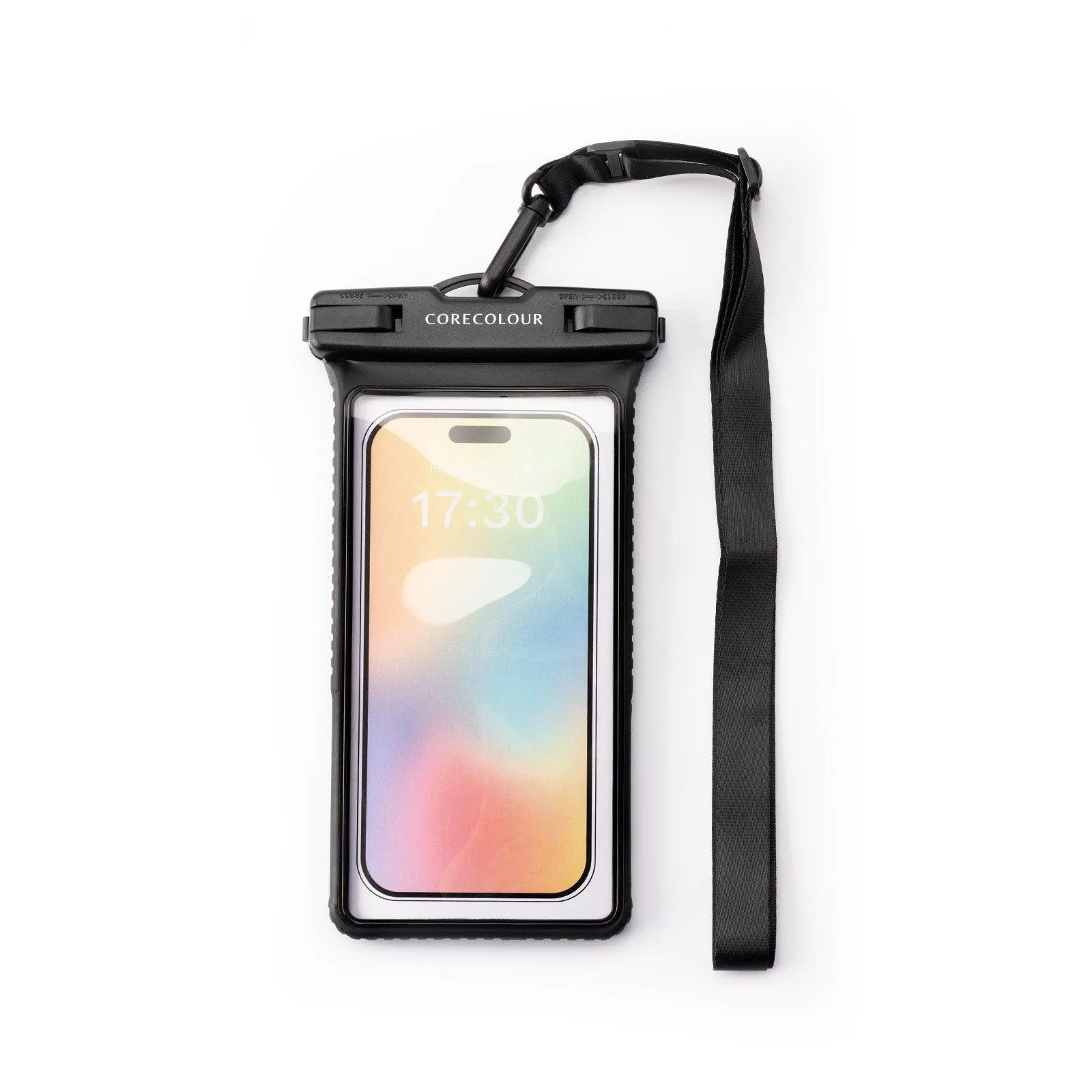 Black IPX8 Certified Water Proof Bag with Lanyard
