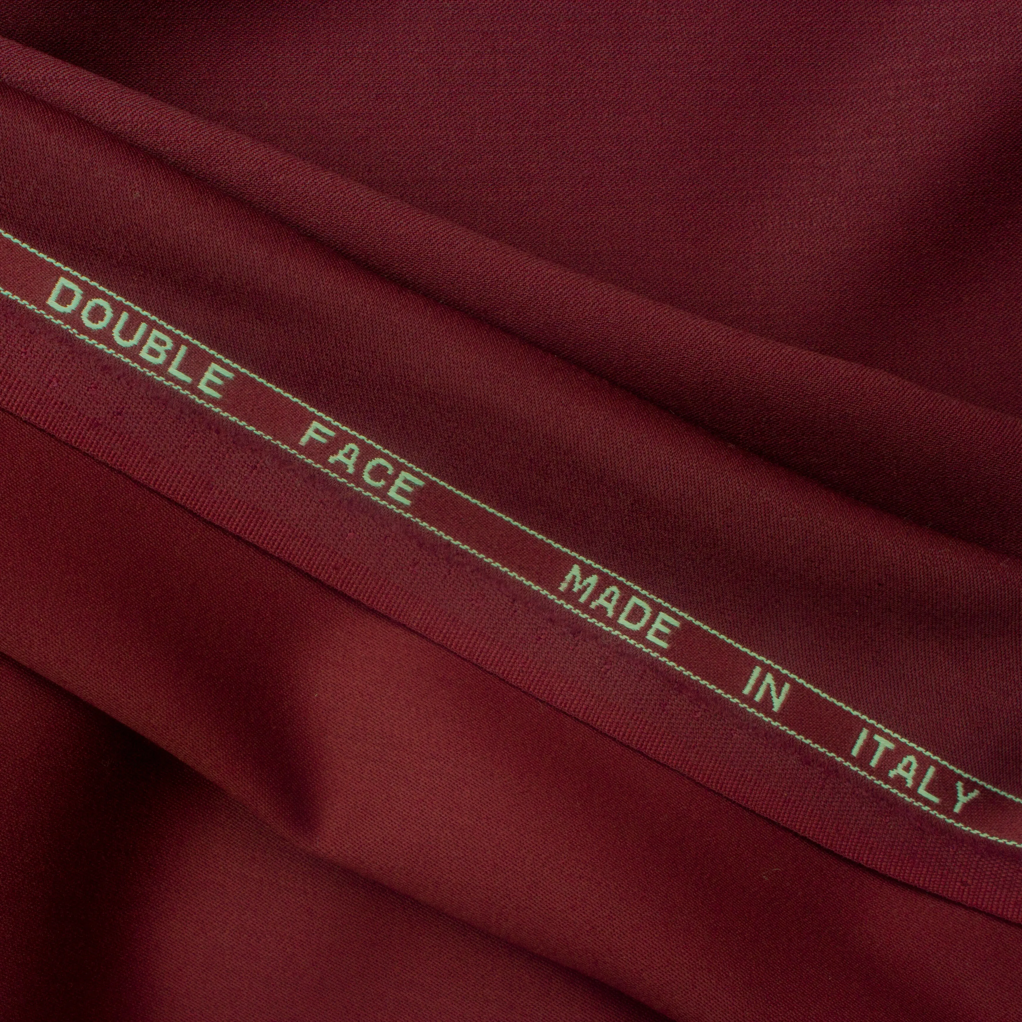 Bordeaux Stretch Wool Gaberdine