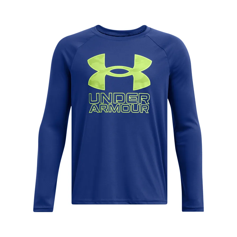 Boys' Under Armour Youth Tech Hybrid Print Longsleeve