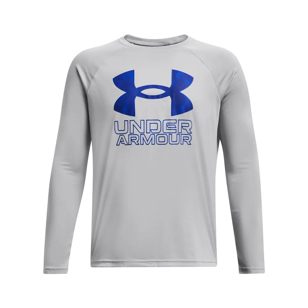 Boys' Under Armour Youth Tech Hybrid Print Longsleeve