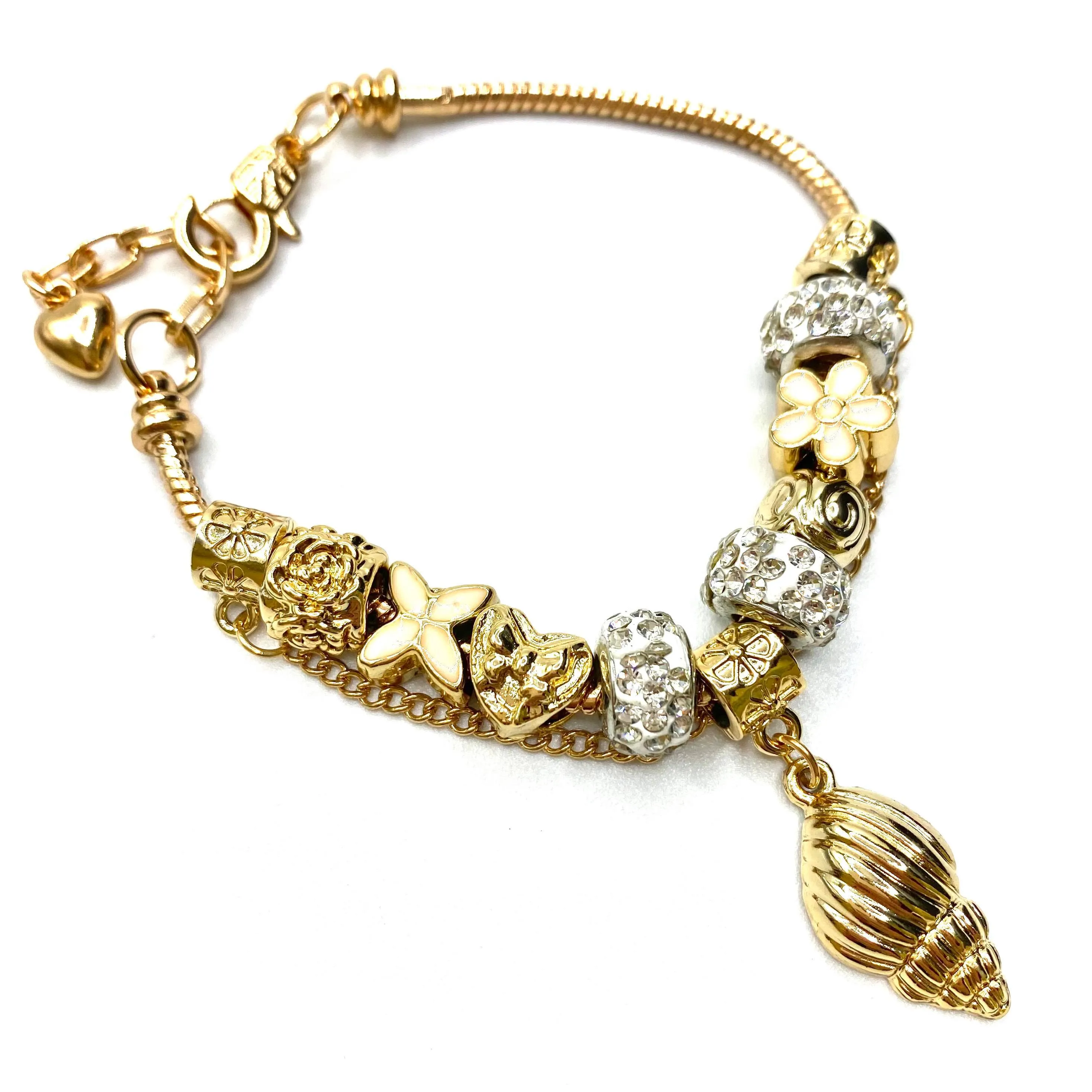 Bracelet Bead Shell Gold