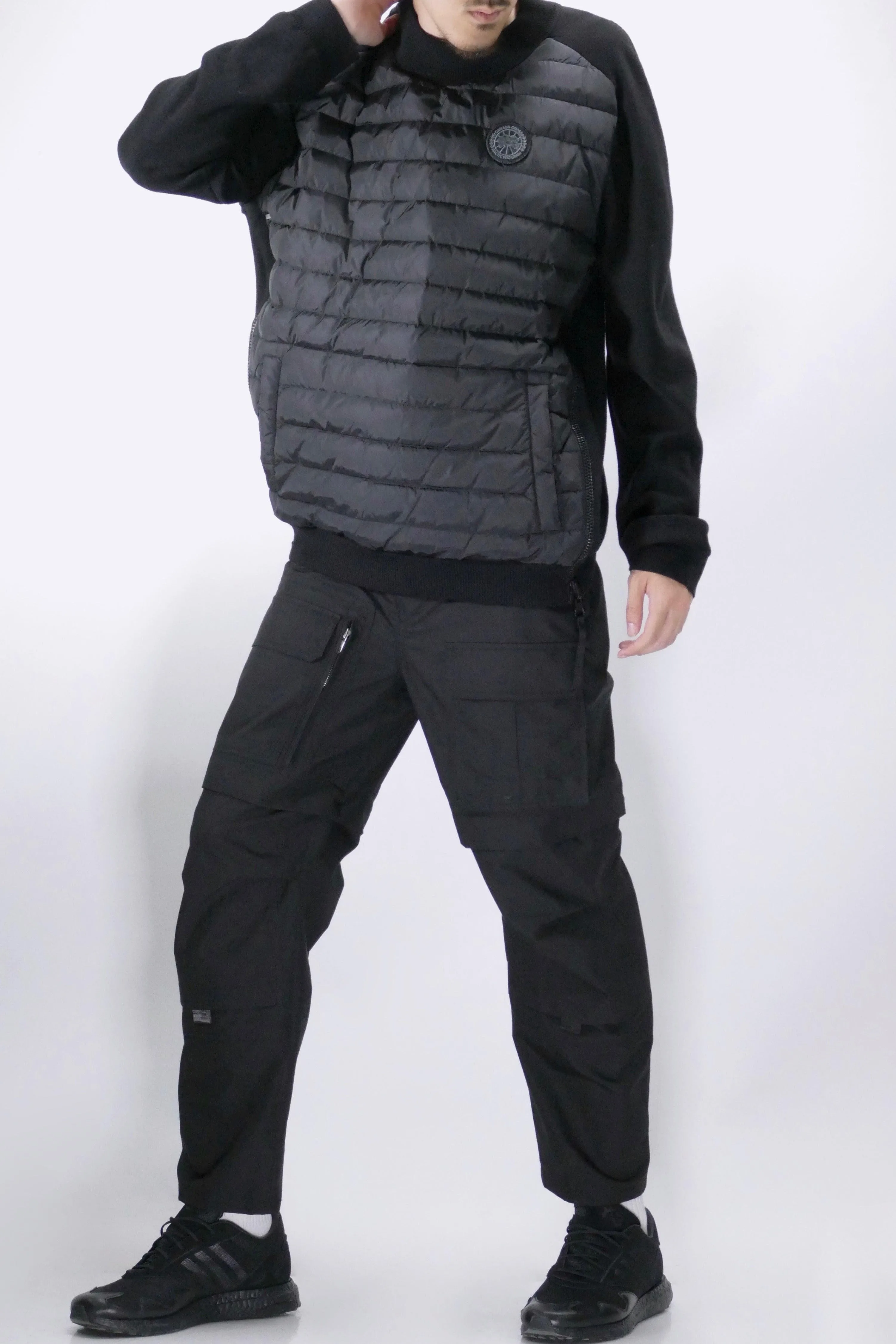 Canada Goose Mens Knit Hybridge Pullover Reversible Black