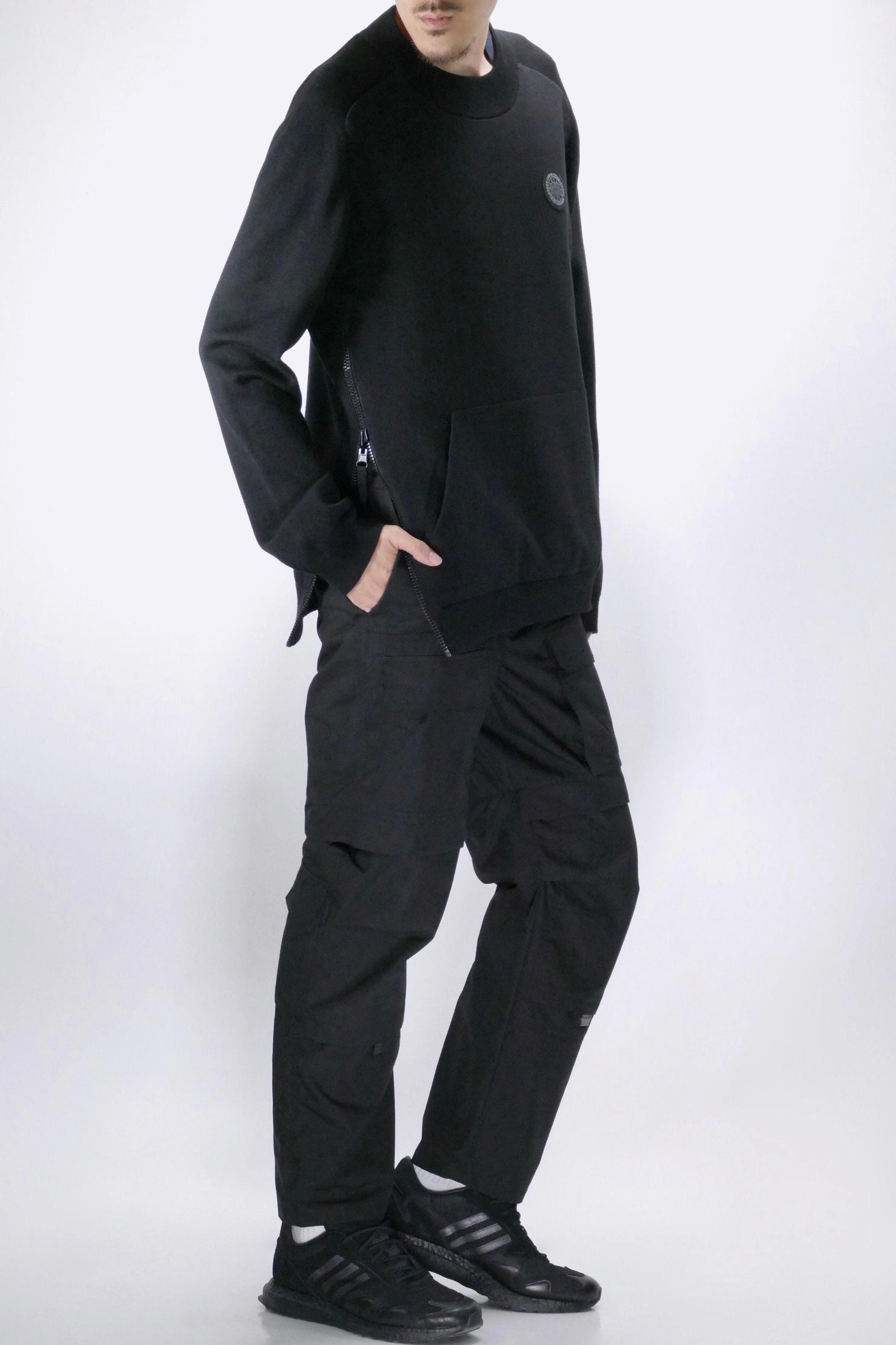 Canada Goose Mens Knit Hybridge Pullover Reversible Black