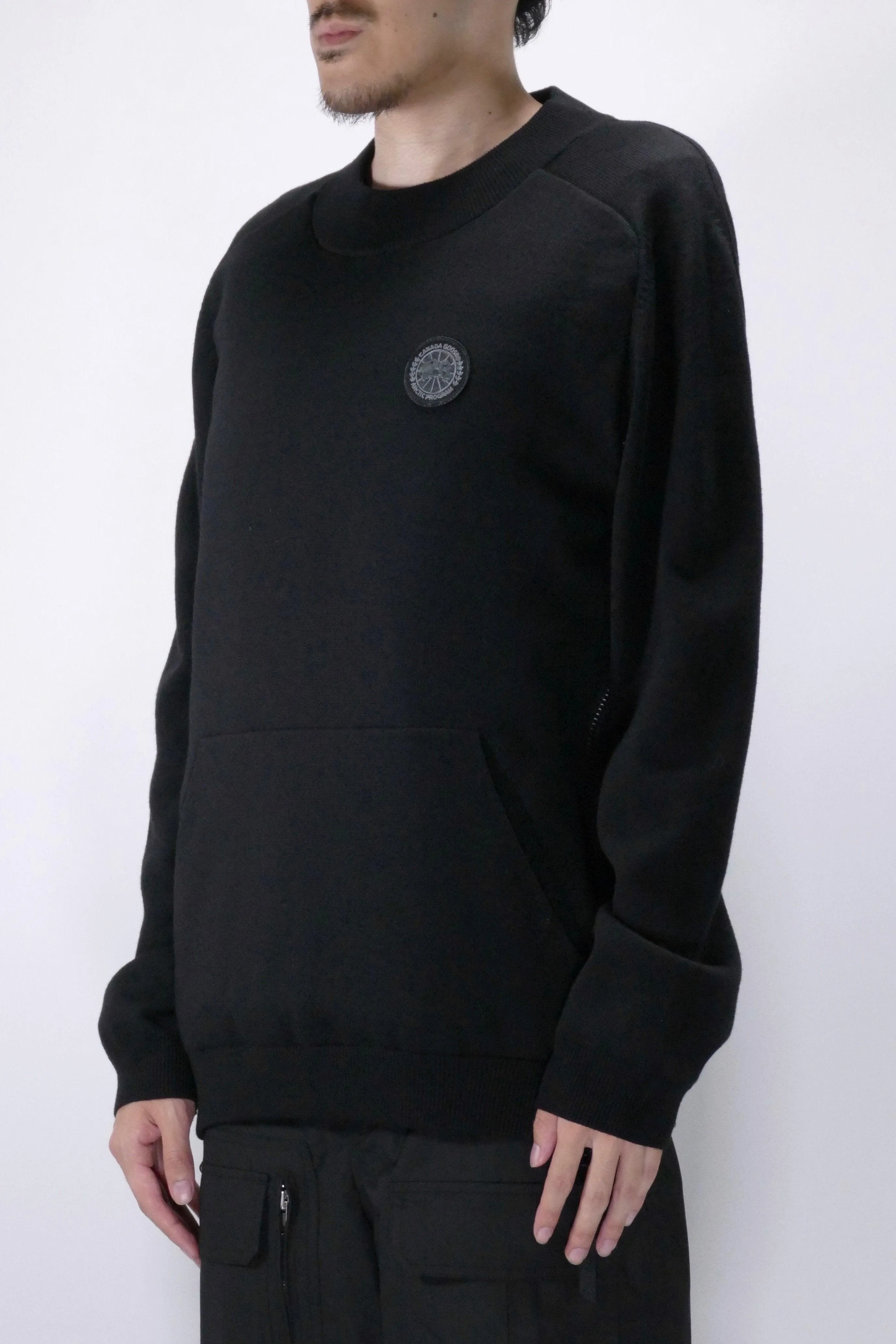Canada Goose Mens Knit Hybridge Pullover Reversible Black