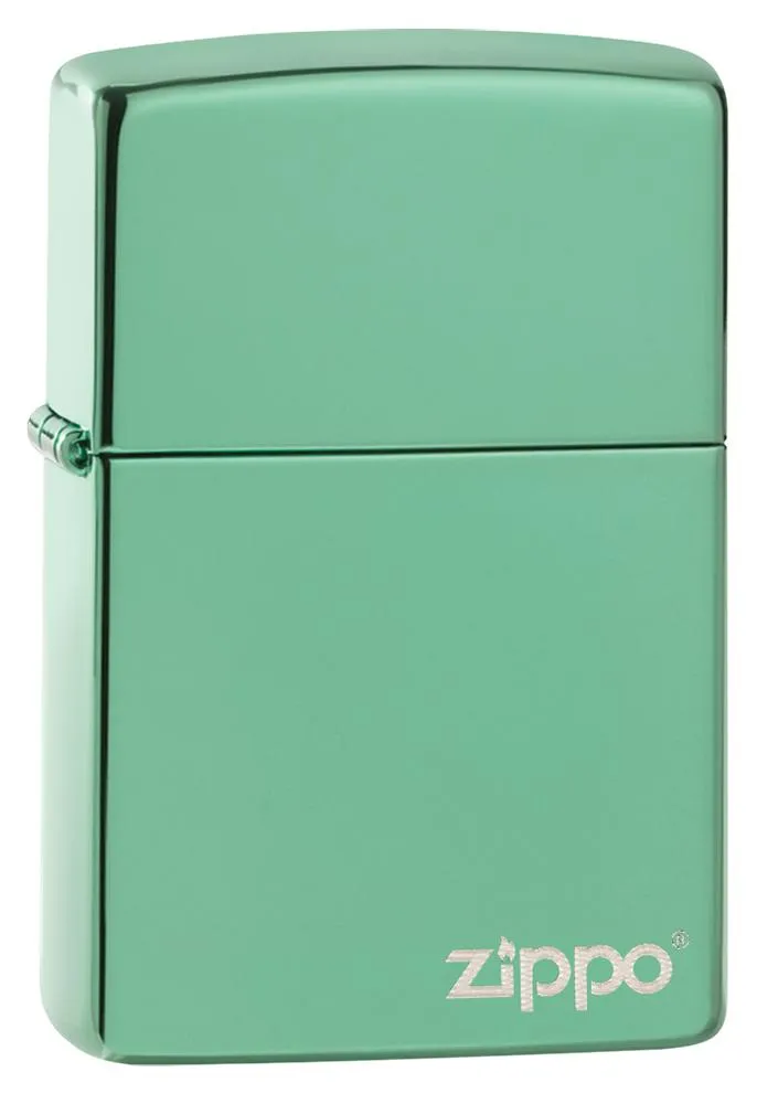 Classic High Polish Green Zippo Logo