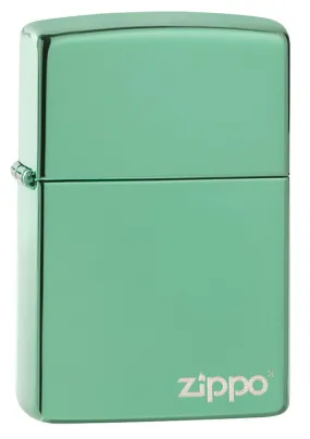 Classic High Polish Green Zippo Logo