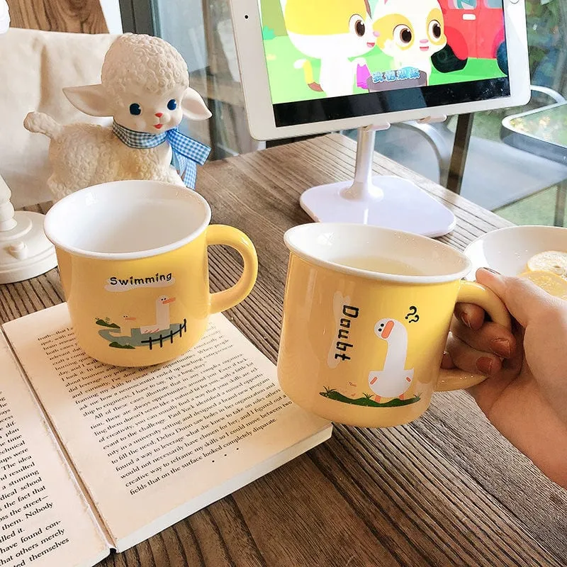 Cute Cartoon Duck Print Mug