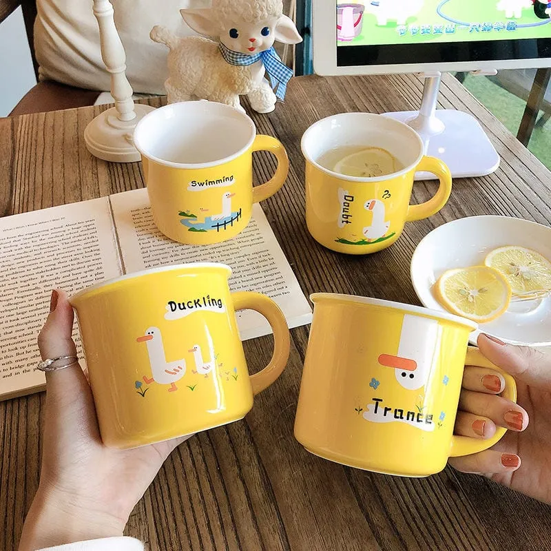 Cute Cartoon Duck Print Mug