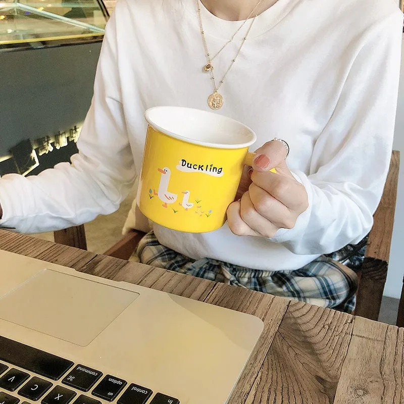 Cute Cartoon Duck Print Mug
