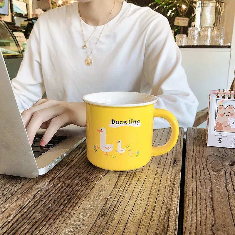 Cute Cartoon Duck Print Mug
