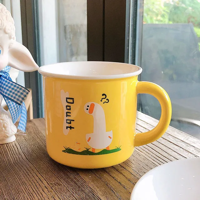 Cute Cartoon Duck Print Mug