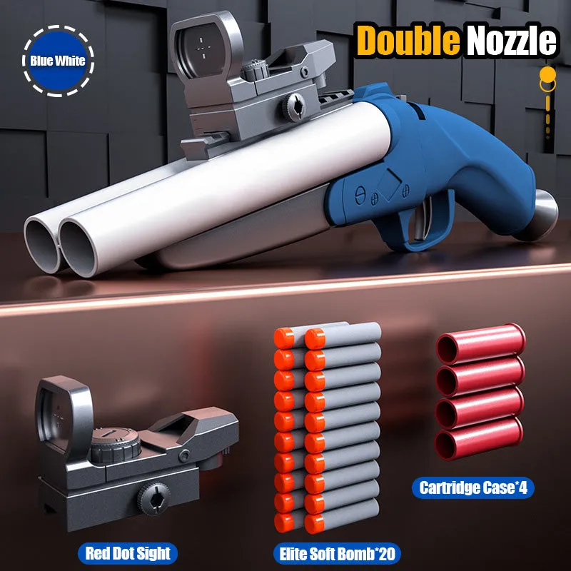 Double barrel shotgun shell ejection soft shot gun manual