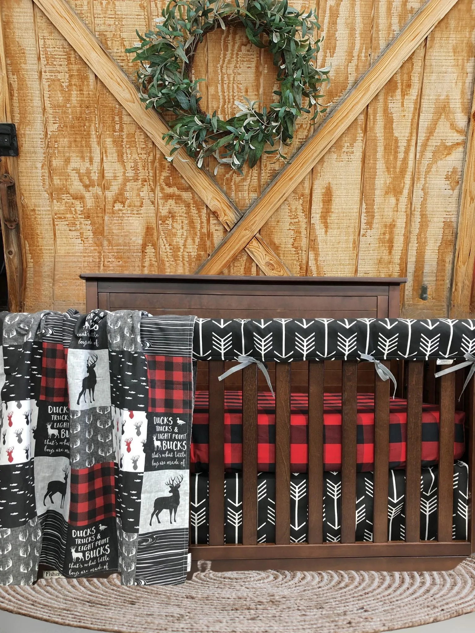 Ducks, Trucks, Bucks Woodland Boy Crib Bedding