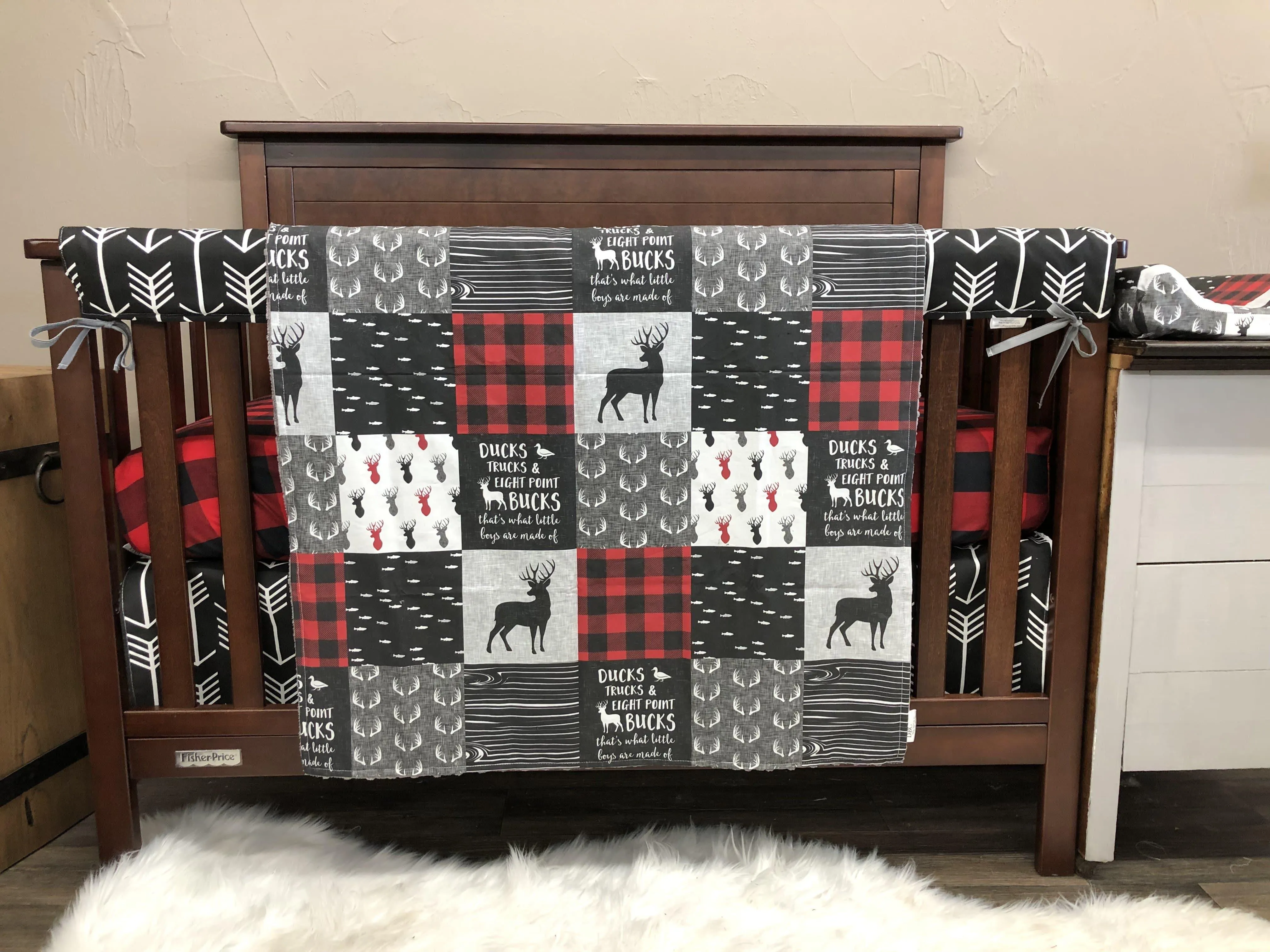 Ducks, Trucks, Bucks Woodland Boy Crib Bedding