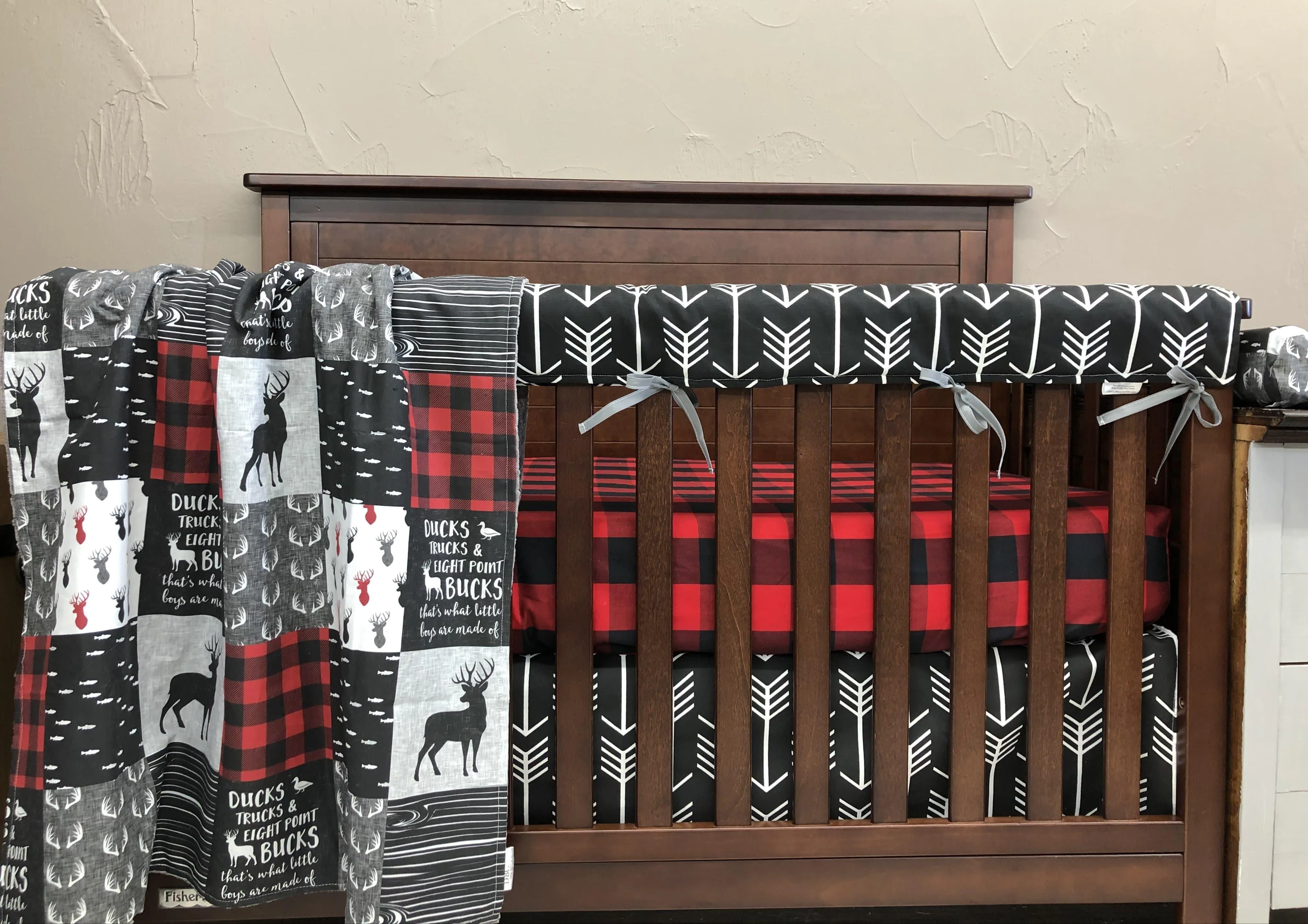 Ducks, Trucks, Bucks Woodland Boy Crib Bedding