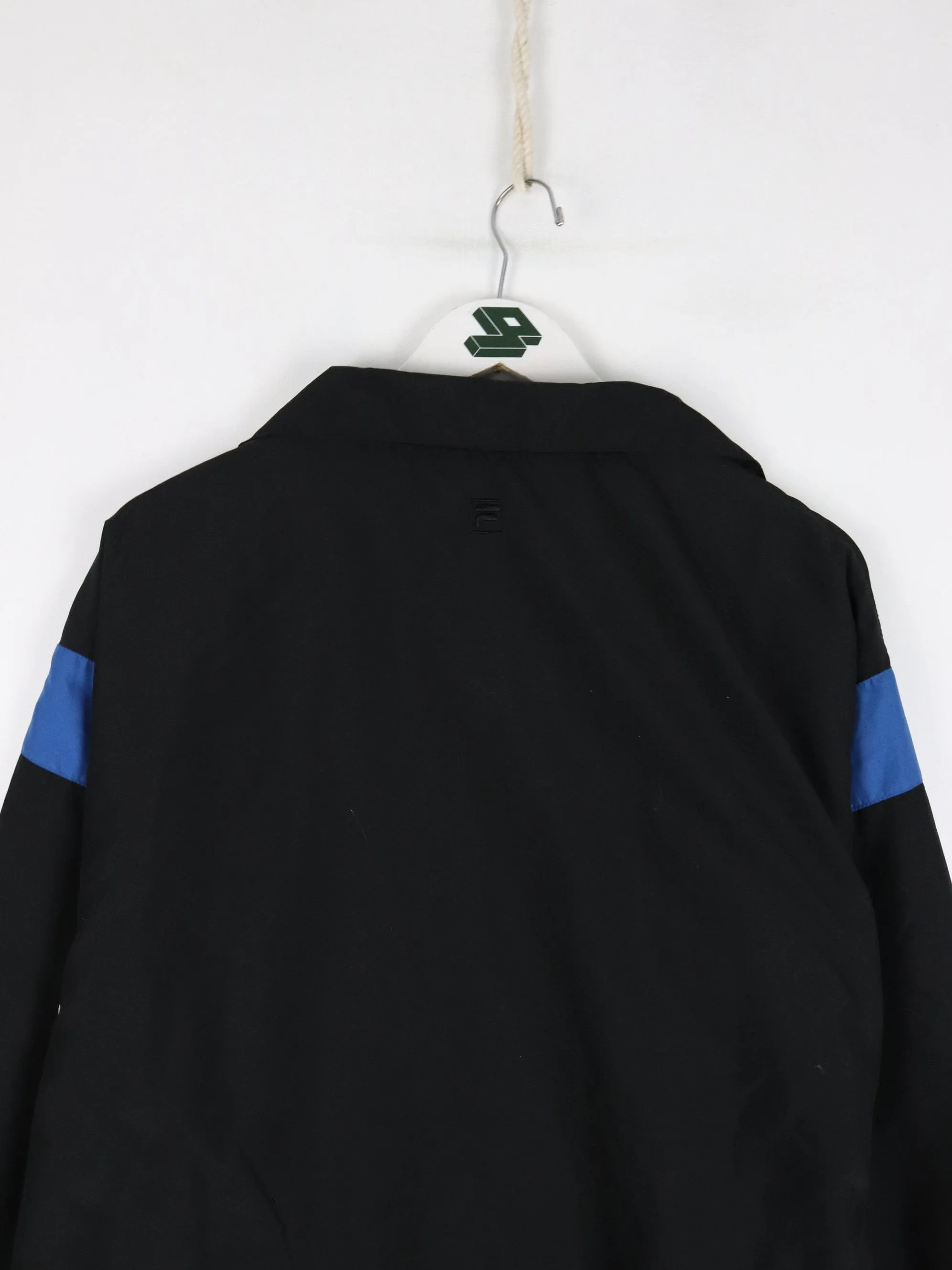 Fila Windbreaker Mens Large Black Jacket