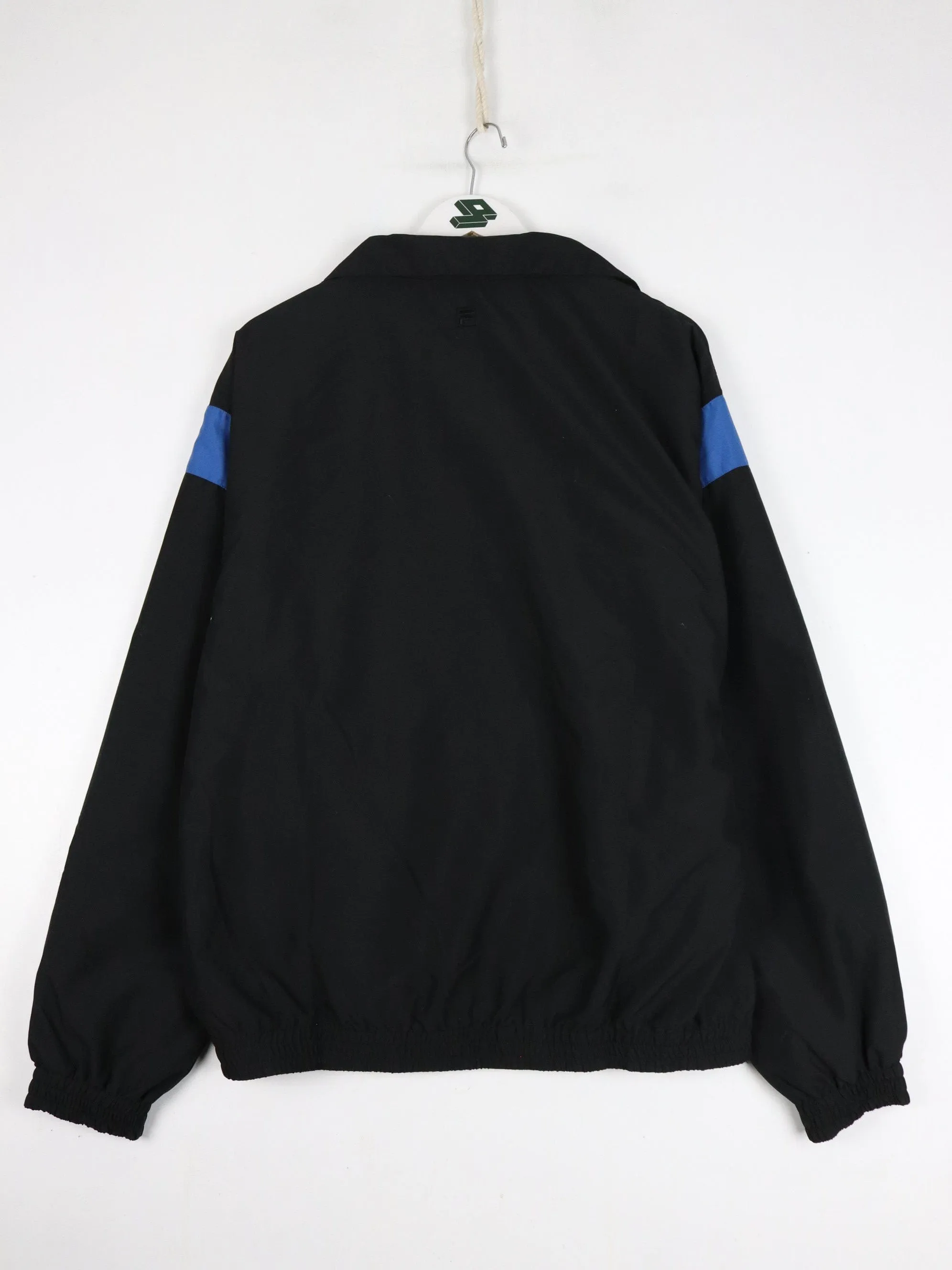 Fila Windbreaker Mens Large Black Jacket