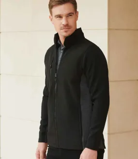 Henbury Unisex Contrast Soft Shell Jacket | Black/Charcoal