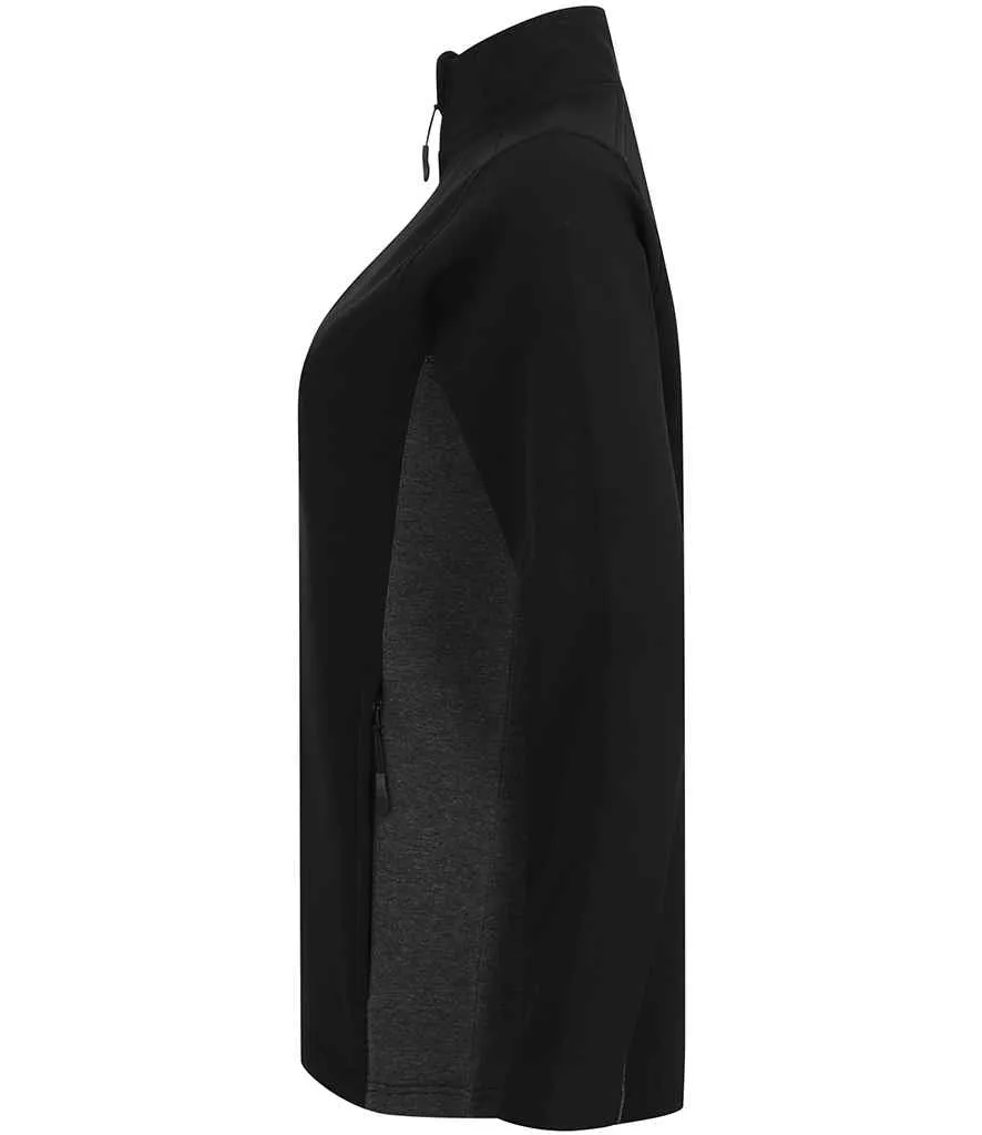 Henbury Unisex Contrast Soft Shell Jacket | Black/Charcoal