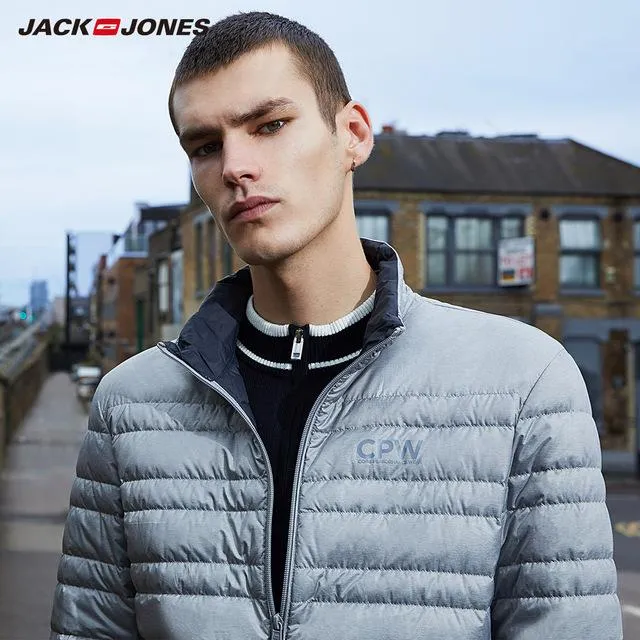 JackJones Men's Autumn Light-weight Down Jacket Outdoors Outerwear Male Casual Fashion Coat Menswear 218312527