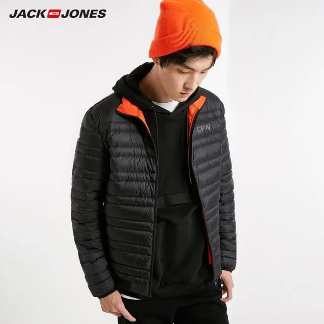 JackJones Men's Autumn Light-weight Down Jacket Outdoors Outerwear Male Casual Fashion Coat Menswear 218312527