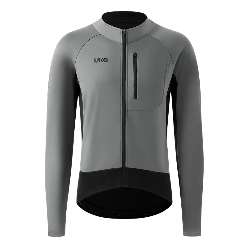 Men's Windproof Thermal Cycling Jacket  CL-1 Speed Shadow-Grey Black