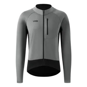 Men's Windproof Thermal Cycling Jacket  CL-1 Speed Shadow-Grey Black