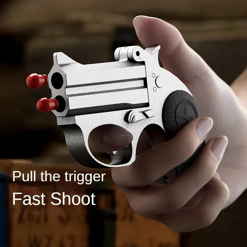 Mini Derringer Toy Gun - Safe Soft Bullet Launcher for Kids