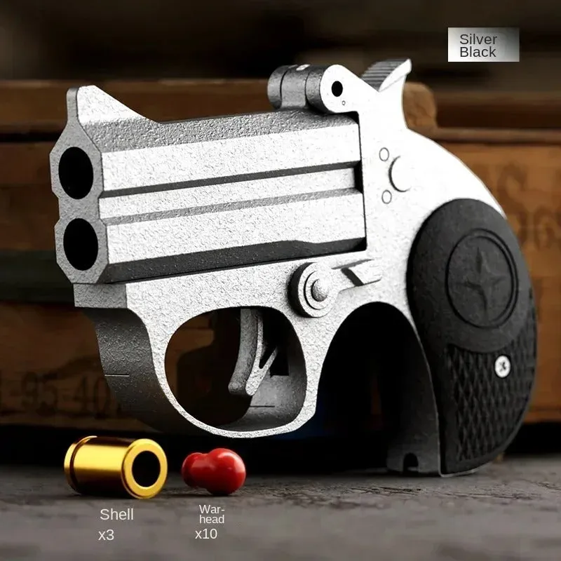 Mini Derringer Toy Gun - Safe Soft Bullet Launcher for Kids