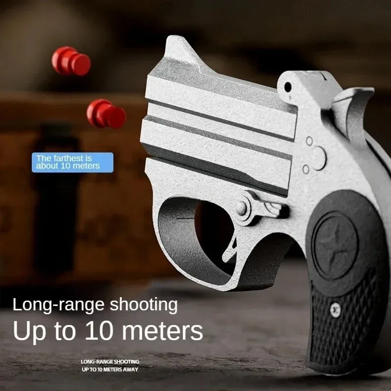 Mini Derringer Toy Gun - Safe Soft Bullet Launcher for Kids