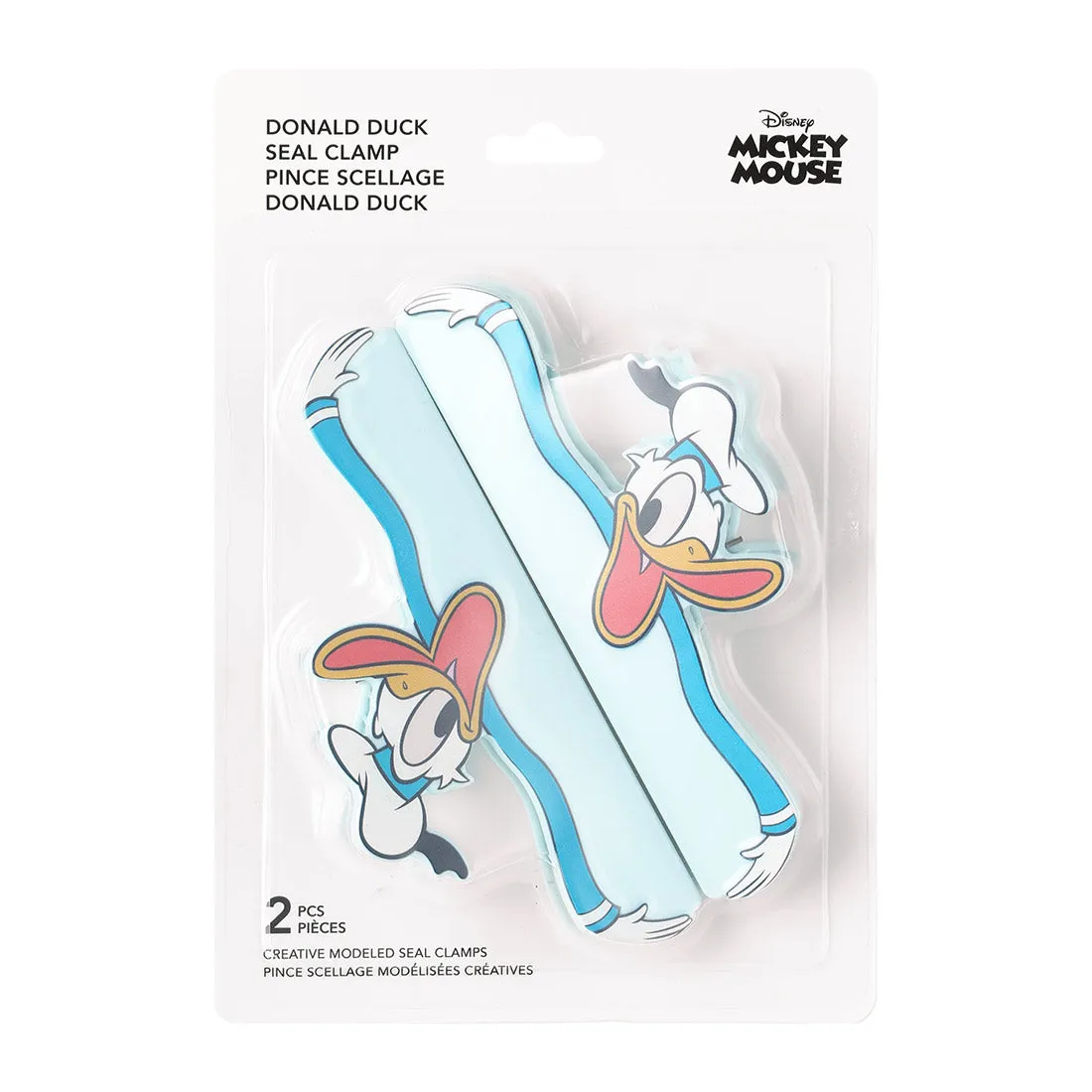 MINISO Mickey Mouse Collection Cartoon Shaped Seal Clamp 2pcs (Donald Duck)