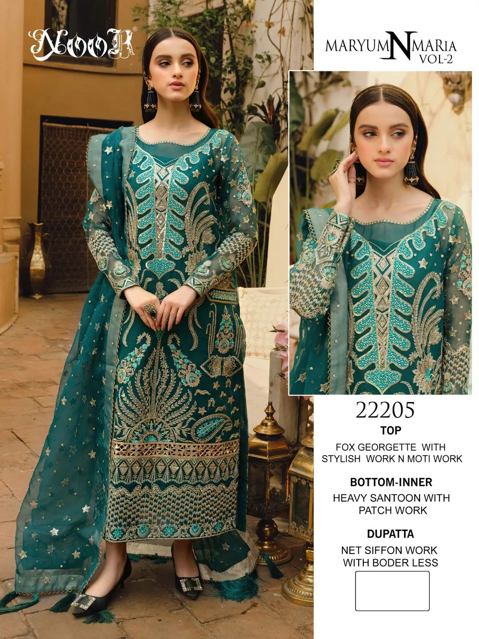 NOOR MARYUM N MARIA VOL 2 GEORGETTE SALWAR SUITS