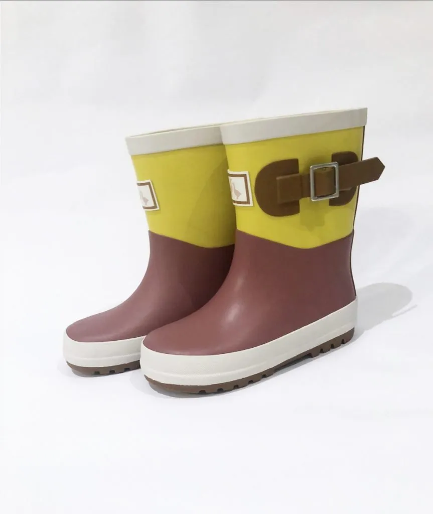 Rhubarb & Custard Puddle Duck Kids Waterproof Wellington Boots – Colorful and Durable Footwear for Little Adventurers