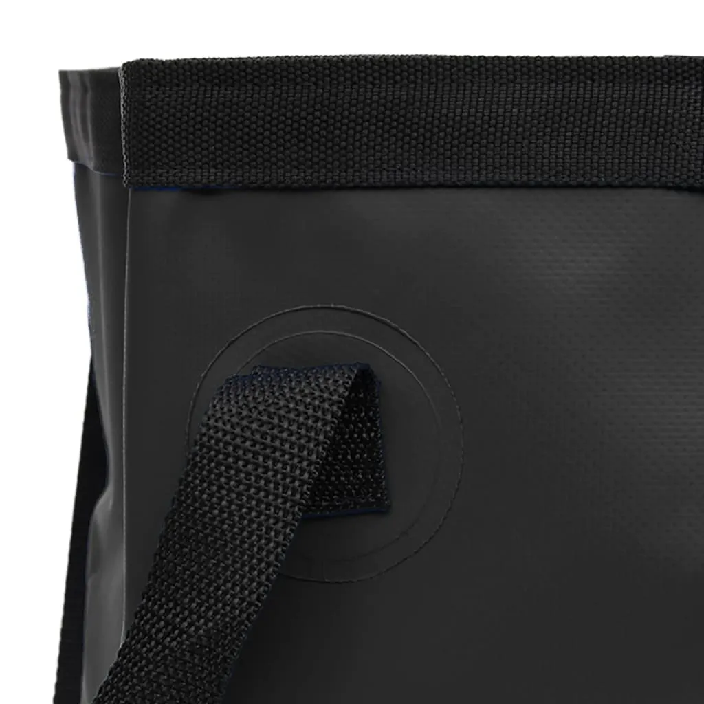 vidaXL Folding Buckets 2 pcs Black 30 L PVC